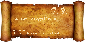 Teller Virgínia névjegykártya